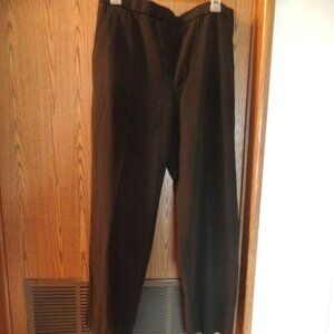Sag Harbor Ladies' Stretch Brown Slacks with Elastic Waistband, Size 14
